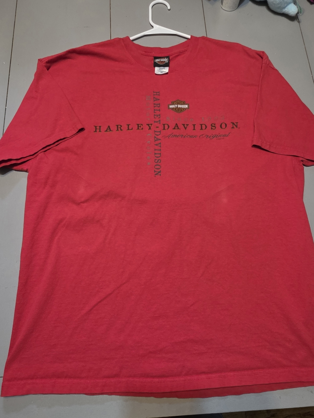 Harley-Davidson Red Short Sleeve Logo Tee